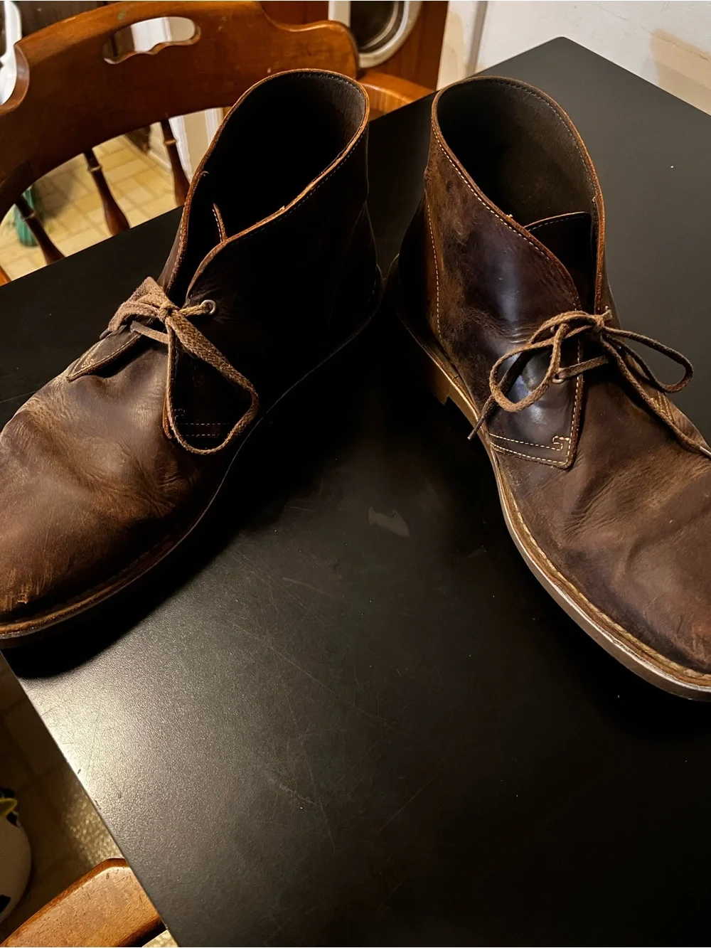 Clarks Dark Brown Leather Chukka Boots